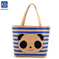 China factory wholesale cute panda canvas baby bags for mothers